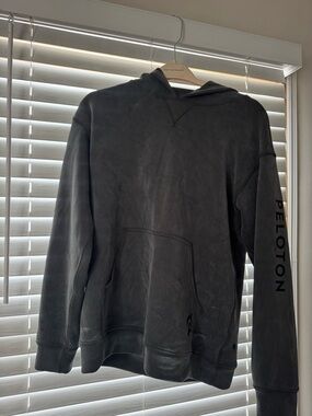 Peloton Black Pullover Hoodie with Sleeve Logo